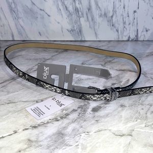 NEW LP Blue skinny snake print belt S